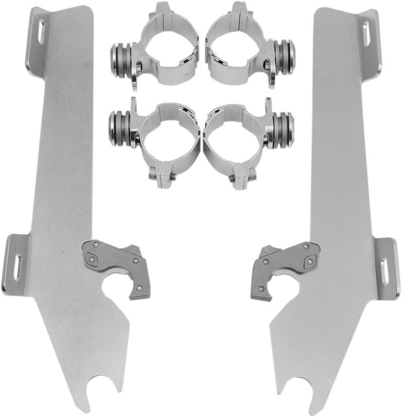 MEMPHIS SHADES Batwing Trigger Lock Mounting Kit - Honda VTX 1300 2004-2009 - Polished MEK1902 - PartsOutlet.com.au