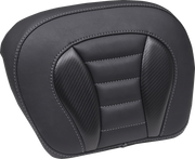 MUSTANG Deluxe Chopped Tour-Pak? Sissy Bar Pad - Black w/ Gunmetal Stitch - Touring 88405GM