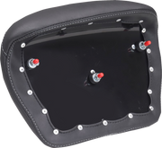 MUSTANG Deluxe Chopped Tour-Pak? Sissy Bar Pad - Black w/ Gunmetal Stitch - Touring 88405GM