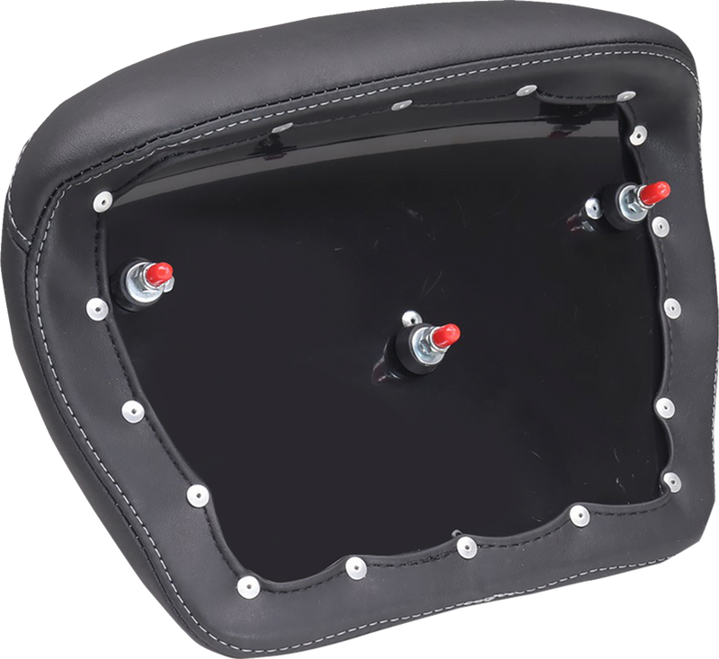 MUSTANG Deluxe Chopped Tour-Pak? Sissy Bar Pad - Black w/ Gunmetal Stitch - Touring 88405GM