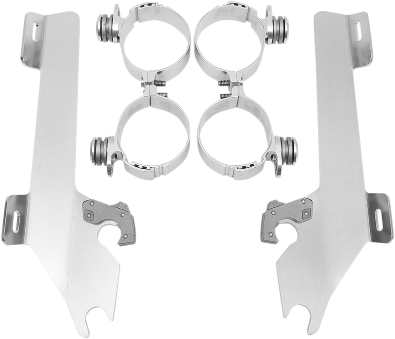 MEMPHIS SHADES Batwing Trigger Lock Mounting Kit - Honda VTX 1800 2002-2008 - Polished MEK1903 - PartsOutlet.com.au