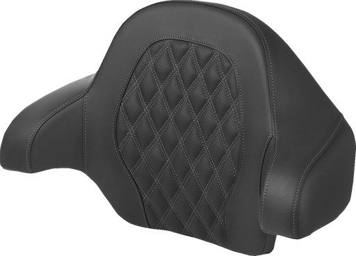 SADDLEMEN Tour-Pak? Backrest Pad - Lattice Stitch - Dark Gray Stitch - FL '14-'24 814-07-15002 - PartsOutlet.com.au