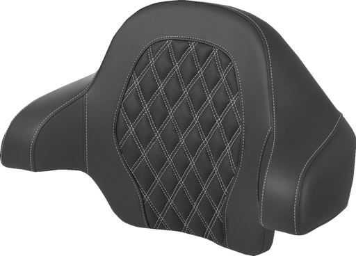 SADDLEMEN Tour-Pak? Backrest Pad - Lattice Stitch - Silver Stitch - FL '14-'24 - 814-07-15005 - PartsOutlet.com.au