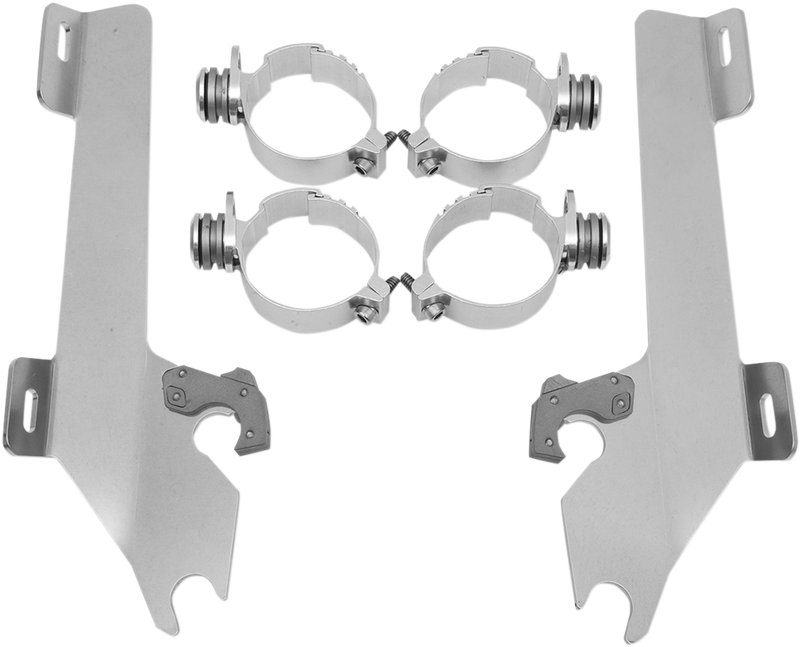 MEMPHIS SHADES Batwing Trigger Lock Mounting Kit - Honda VTX 1800 2002-2008 - Polished MEK1904 - PartsOutlet.com.au
