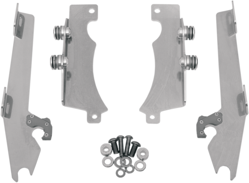 MEMPHIS SHADES Batwing Trigger Lock Mounting Kit - V Star 2007-2017 - Polished MEK1909 - PartsOutlet.com.au