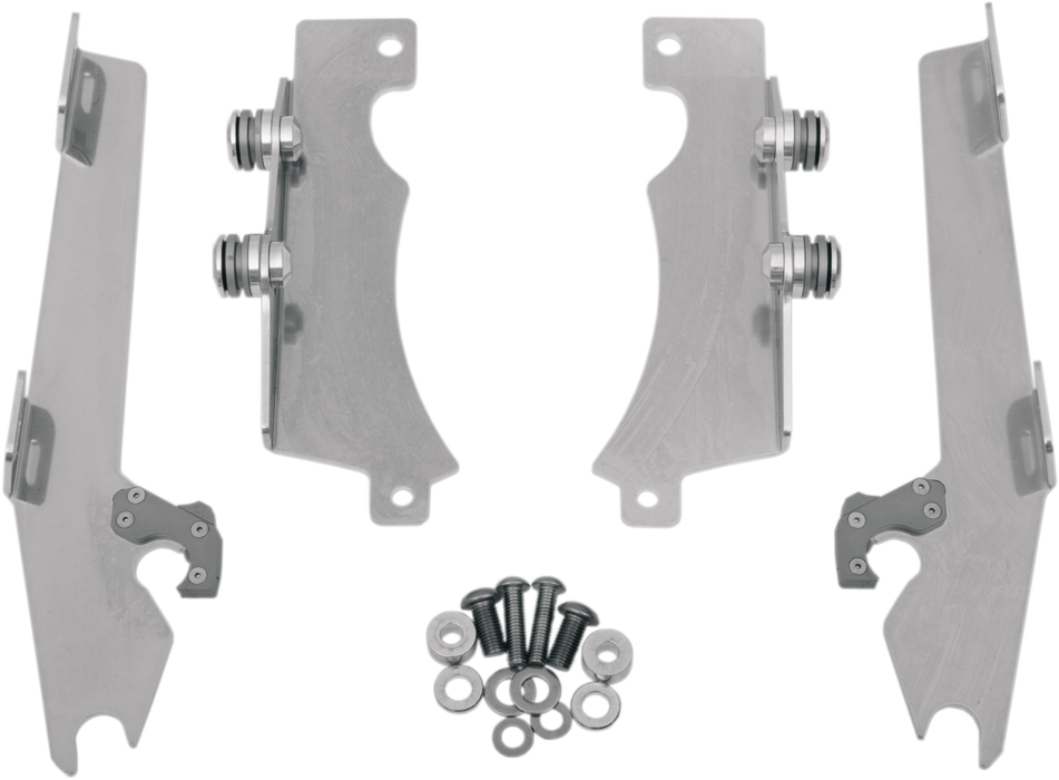 MEMPHIS SHADES Batwing Trigger Lock Mounting Kit - V Star 2007-2017 - Polished MEK1909