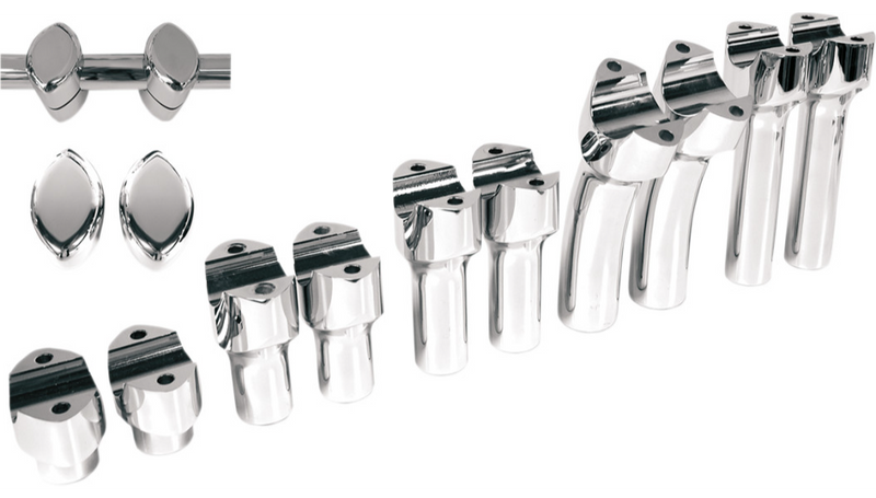 DRAG SPECIALTIES Risers 1 1/2" - Big Buffalo - Pullback - 5-1/2" - Chrome - 0602-0469