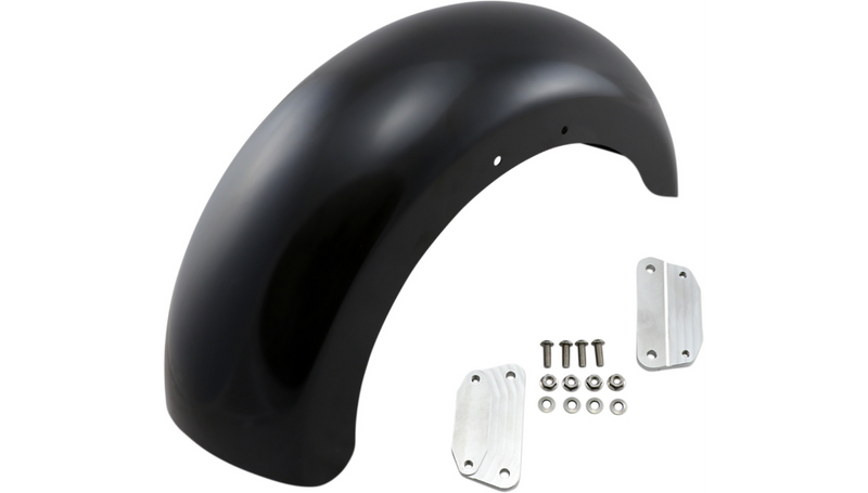 KLOCK WERKS Roller Fender Kit - w/ Satin Blocks - Steel - 18" - Softail '18-'25 - KWF-02-0543