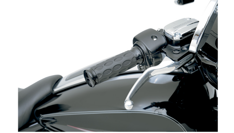 DRAG SPECIALTIES Grips - Hotop - Harley-Davidson 1980-2021 - Black/Rubber 0630-0774 - PartsOutlet.com.au