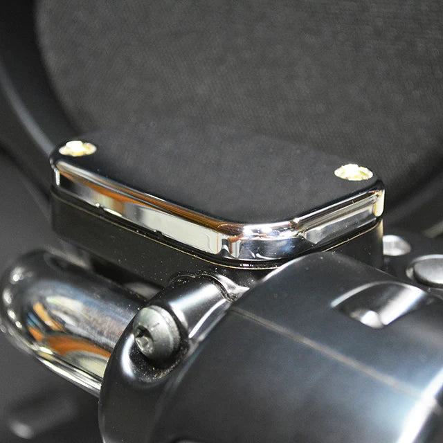 JOKER MACHINE Master Cylinder Cover - Brake - Front - Smooth - Chrome - '08-'23 FL - 08-004C - PartsOutlet.com.au