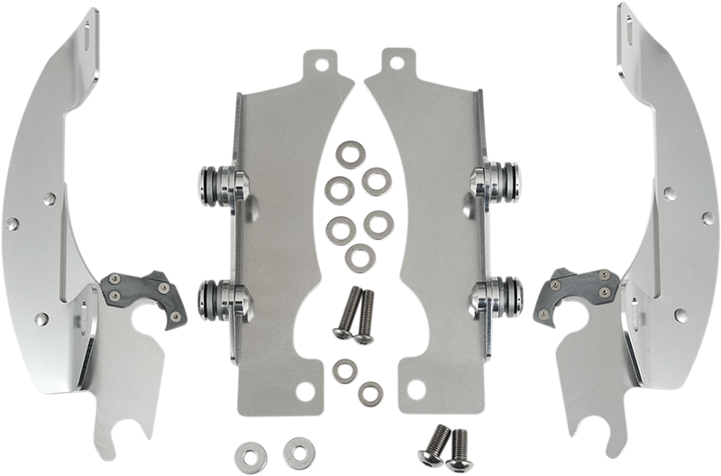 MEMPHIS SHADES Batwing Trigger Lock Mounting Kit - Yamaha XV 950 2009-2015 - Polished MEK1915 - PartsOutlet.com.au