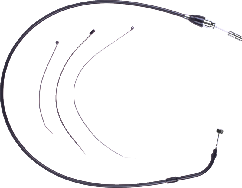 DRAG SPECIALTIES Quick Connect Clutch Cable - Upper - Black/Chrome 4323908HE