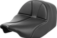 SADDLEMEN Dominator Solo Seat - Carbon Fiber w/ Silver Stitch - FLT/FLH '23-'24 - 823-07-0042 - PartsOutlet.com.au