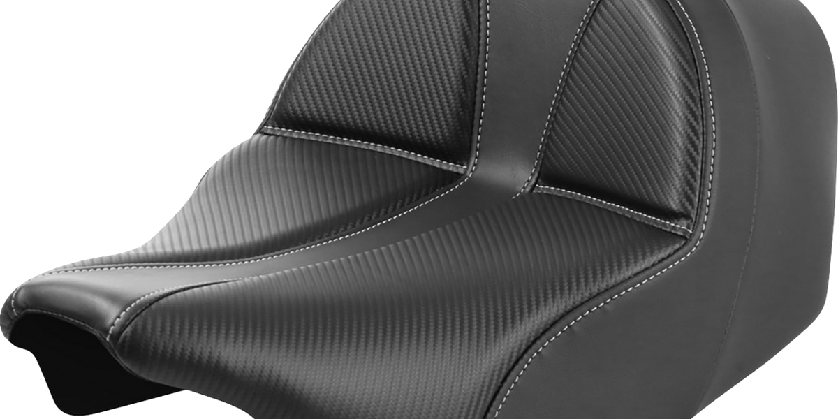 SADDLEMEN Dominator Solo Seat Carbon Fiber w/ Silver Stitch FLT/FL