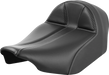 SADDLEMEN Dominator Solo Seat - Carbon Fiber w/ Silver Stitch - Extended Reach - FLT/FLH '23-'24 - 823-07E-0042 - PartsOutlet.com.au