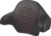 SADDLEMEN Tour Pack Backrest Pad - Honeycomb - Red Stitching - FL '14-'24 814-07-15104 - PartsOutlet.com.au