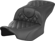 SADDLEMEN RoadSofa Seat - without Backrest - Carbon Fiber - Lattice Stitch - FLTR/FLHX '23-'24 - 823-07-20600 - PartsOutlet.com.au