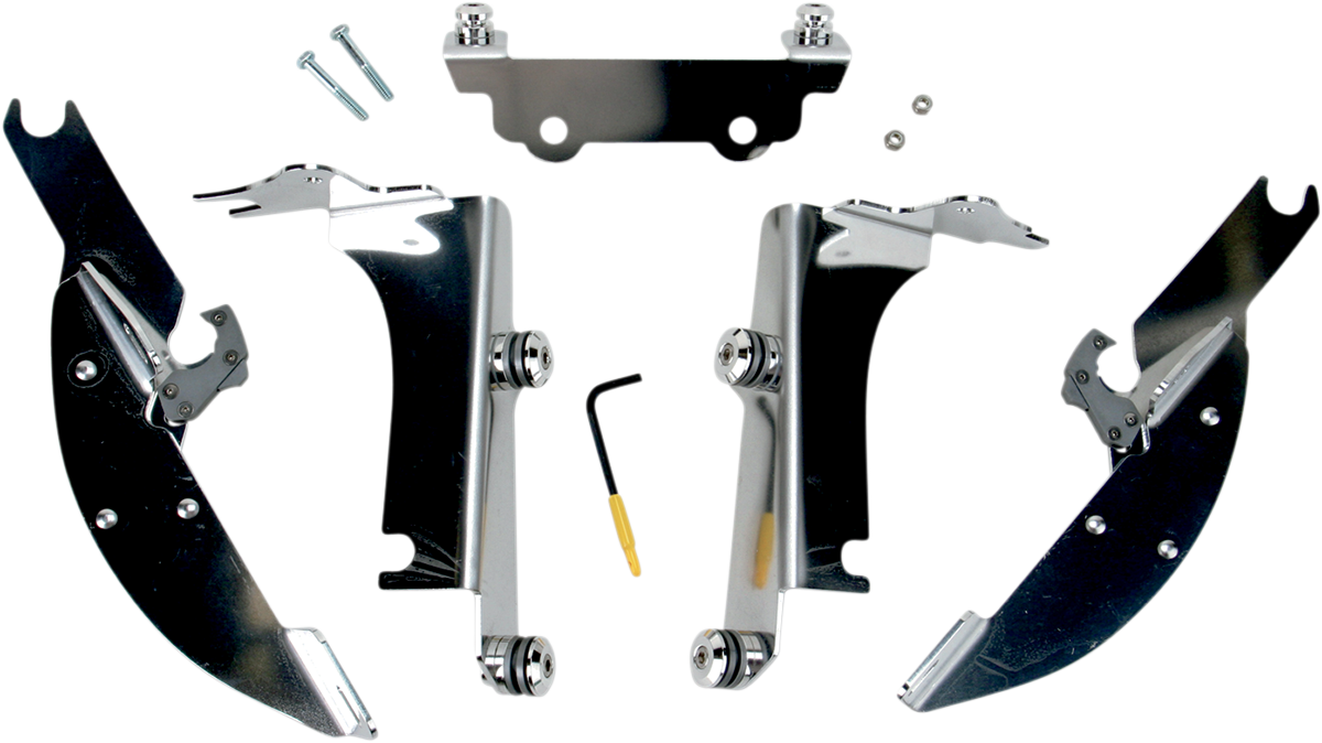 MEMPHIS SHADES Batwing Trigger Lock Mounting Kit - Kawasaki VN 1500 1996-2005 - Polished MEK1923