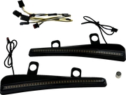 CUSTOM DYNAMICS Windshield Trim - LED - Turn Signal - Black - Smoke Lens CD-RG23-SWT-B
