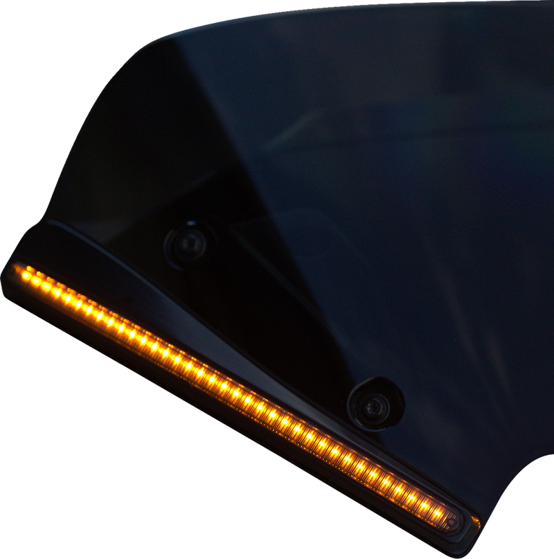 CUSTOM DYNAMICS Windshield Trim - LED - Turn Signal - Black - Smoke Lens CD-RG23-SWT-B