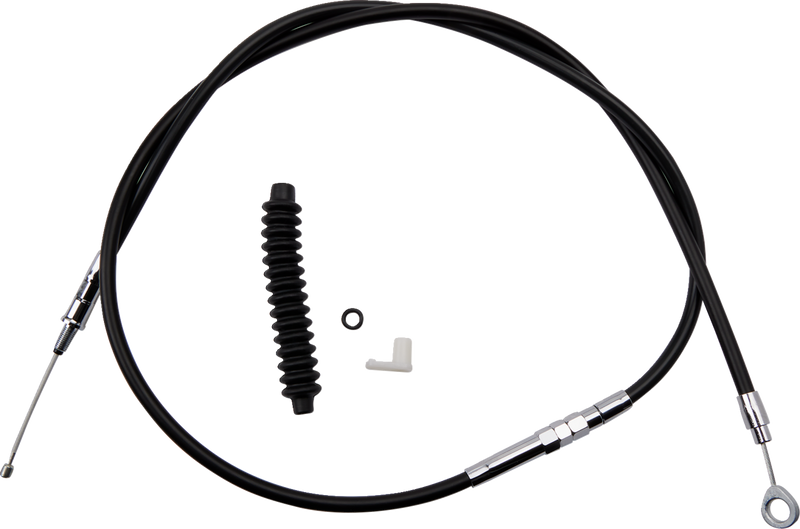 DRAG SPECIALTIES High-Efficiency Black Vinyl Clutch Cable - Standard Full Length 4322405HE