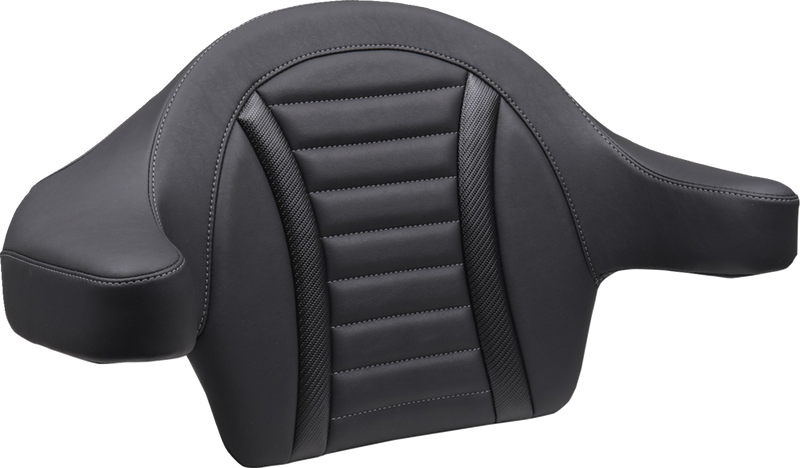 MUSTANG Deluxe Extended Passenger Arm Backrest - Gunmetal Stitch - Touring 88403GM