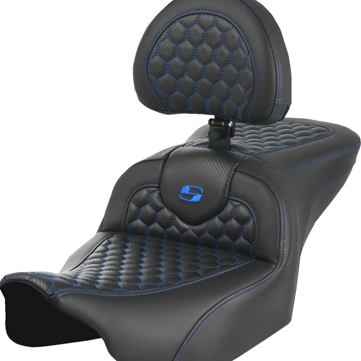 SADDLEMEN Roadsofa Seat with Backrest Blue Stitch FL