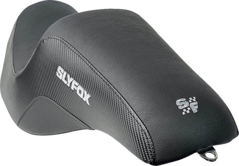 SLYFOX Drifter Tour Seat - Vinyl w/ Slipstop - Gray Logo - FL '23-'24 4685B-Slyfox