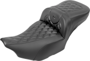 SADDLEMEN Roadsofa Extended Reach Seat - without Backrest - Carbon Fiber - Lattice Stitch - FLTR/FLHX '23-'24 - 823-07-20700 - PartsOutlet.com.au