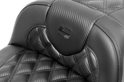 SADDLEMEN Roadsofa Extended Reach Seat - without Backrest - Carbon Fiber - Lattice Stitch - FLTR/FLHX '23-'24 - 823-07-20700 - PartsOutlet.com.au