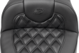 SADDLEMEN Roadsofa Extended Reach Seat - without Backrest - Carbon Fiber - Lattice Stitch - FLTR/FLHX '23-'24 - 823-07-20700 - PartsOutlet.com.au