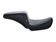 LE PERA Kickflip Dual Seat With Black Double Diamond Stitch. Fits Dyna 2006-2017 - LK-591DD - PartsOutlet.com.au