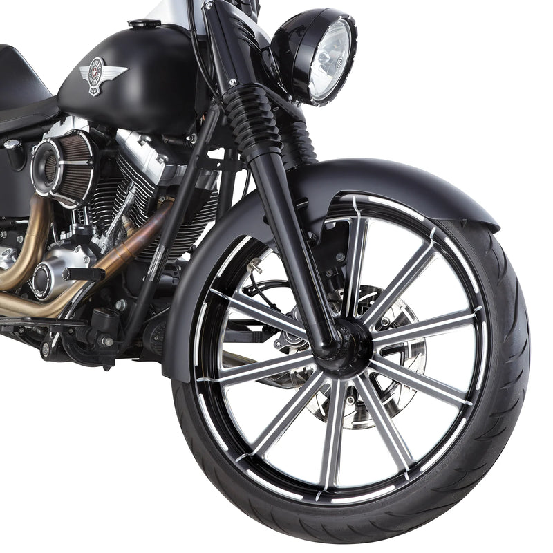 ARLEN NESS SMOOTH "HOT LEG" FORK LEGS, BLACK - '14-'23 FLT / DUAL DISC - 40-513