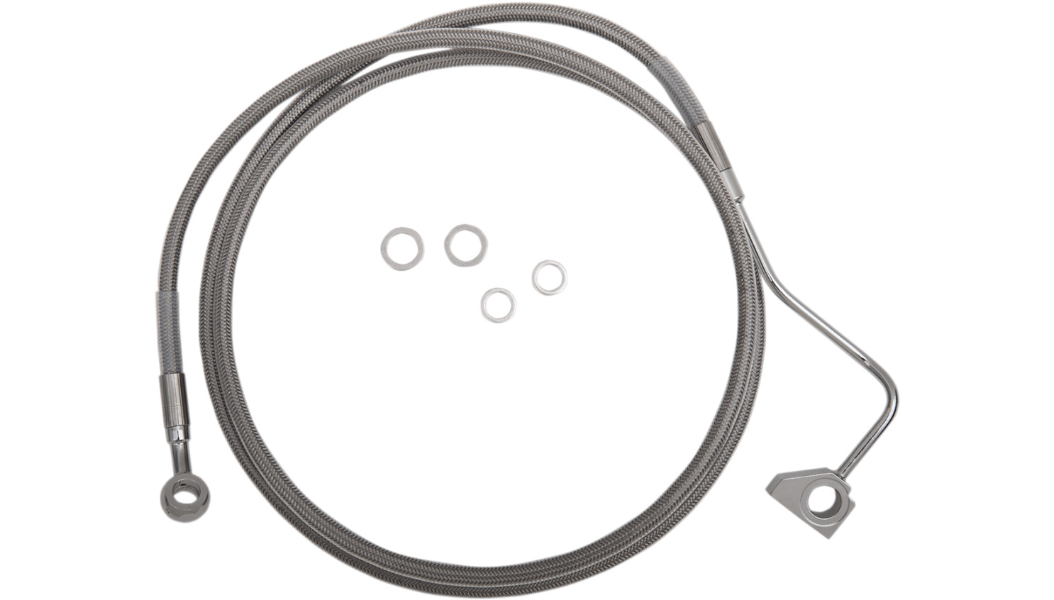 DRAG SPECIALTIES Brake Line - +6" - Stainless Steel - Harley-Davidson 2014-2022 - ABS 614220-6