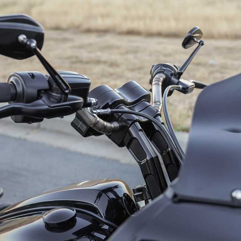 ARLEN NESS METHOD BAGGER KICKBACK RISERS - 10" - Black - FL '15-'24 - 520-032