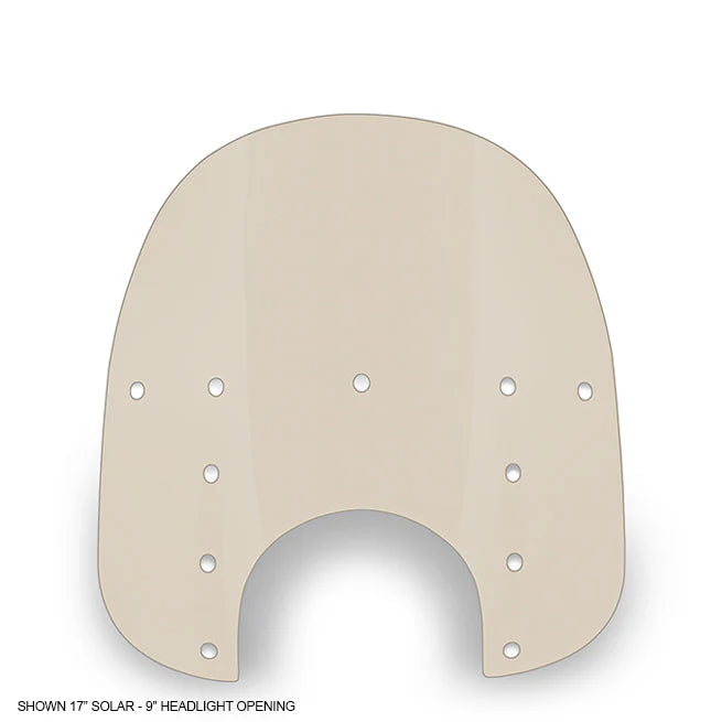 MEMPHIS SHADES Fats Windshield - 17" - 9" Headlight Cutout - Solar - MEP3629