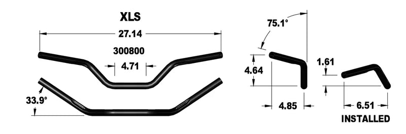 KHROME WERKS Handlebar - Drag XL - Black 300800 - PartsOutlet.com.au
