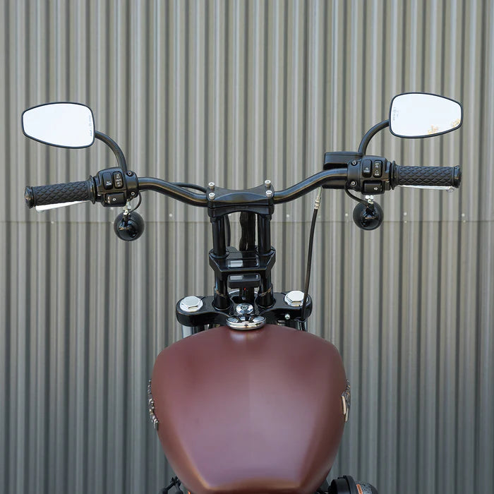 BILTWELL Handlebar - Tracker - TBW & Slotted - Black 6007-2017 - PartsOutlet.com.au