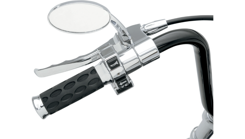 DRAG SPECIALTIES Grips - Hotop - Harley-Davidson 1980-2022 - Chrome/Rubber 06300372 - PartsOutlet.com.au