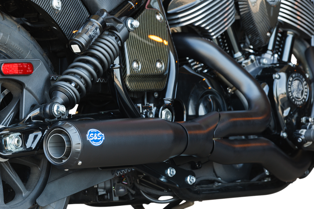 S&S CYCLE 2-into-1 Qualifier Exhaust System - Guardian Black - Indian Chief 22+ 550-1118 - PartsOutlet.com.au