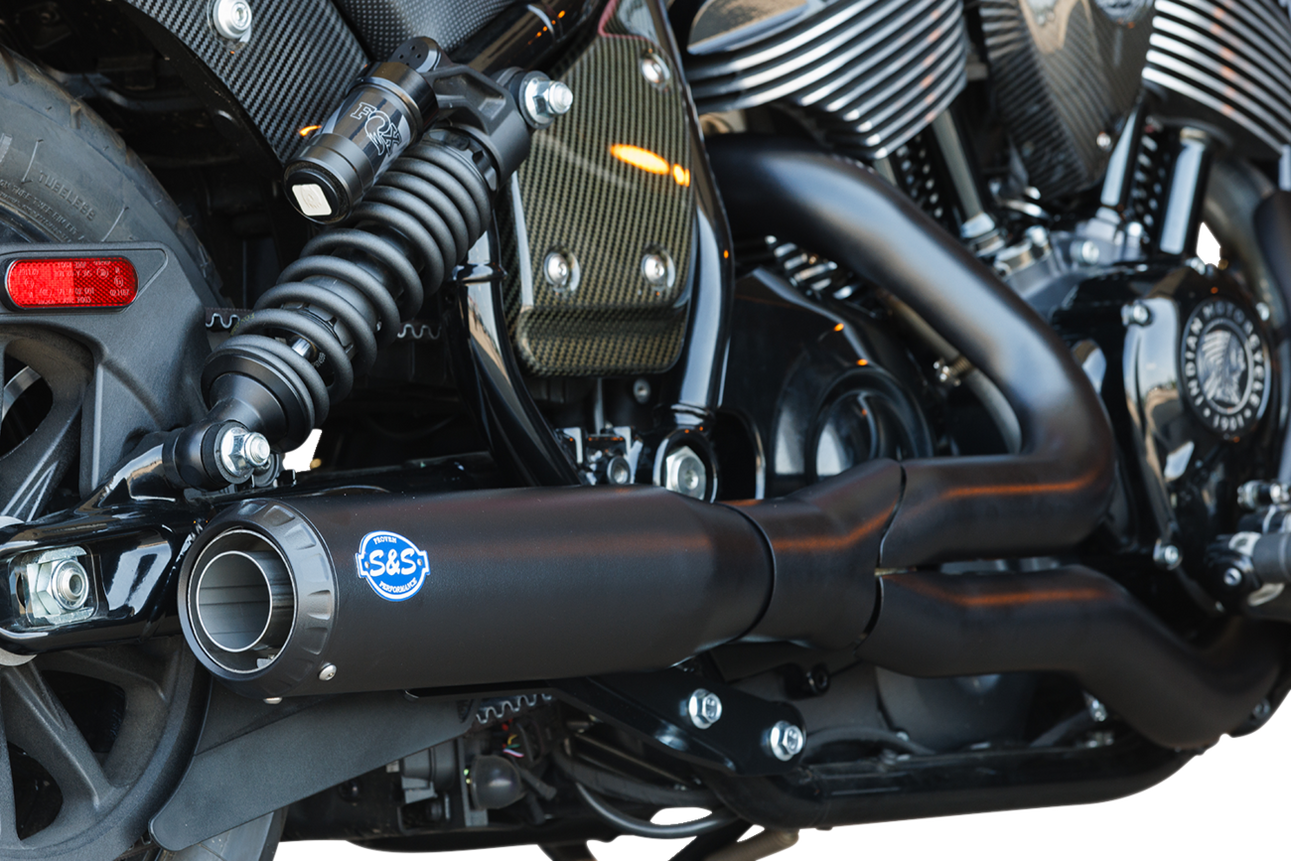 S&S CYCLE 2into1 Qualifier Exhaust System Guardian Black Indian