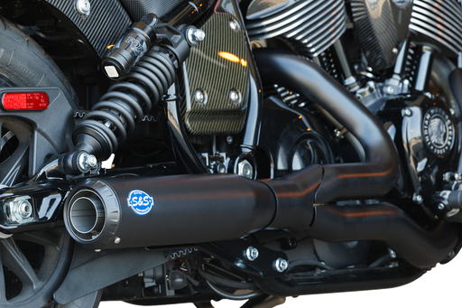 S&S CYCLE 2-into-1 Qualifier Exhaust System - Guardian Black - 49-State - Indian Chief 550-1116