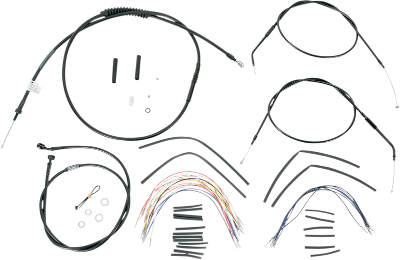 BURLY BRAND Control Kit - 14" Ape Hanger Handlebars - Harley-Davidson '96-03 - B30-1000