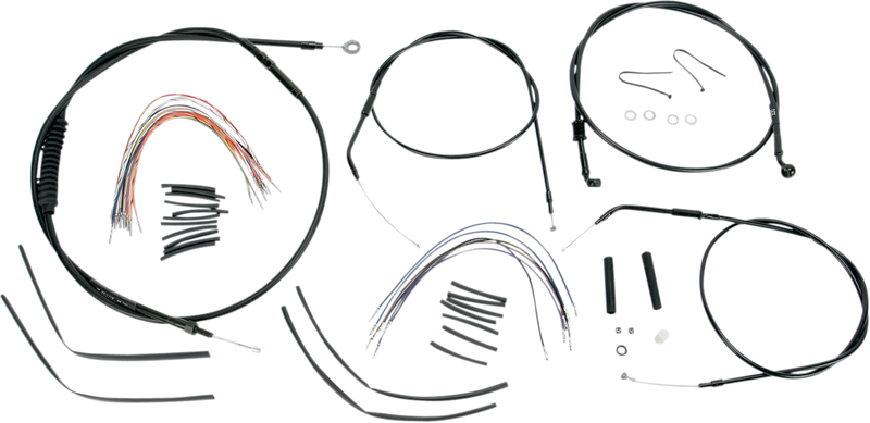 BURLY BRAND Control Kit - 16" Ape Hanger Handlebars - Harley-Davidson '04-'06 - B30-1003