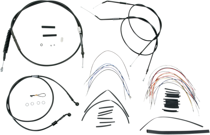 BURLY BRAND Control Kit - 16" Ape Hanger Handlebars - Harley-Davidson '07-'13 - B30-1005