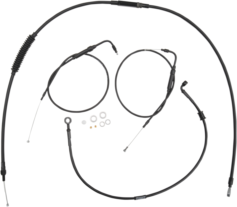 BURLY BRAND Handlebar Cable And Brake Line Kit - Clubman Handlebars - Harley-Davidson '97-'03 - B30-1097 - PartsOutlet.com.au
