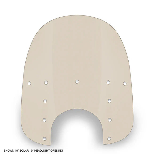 MEMPHIS SHADES Fats Windshield - 19" - 9" Headlight Cutout - Solar - MEP3719
