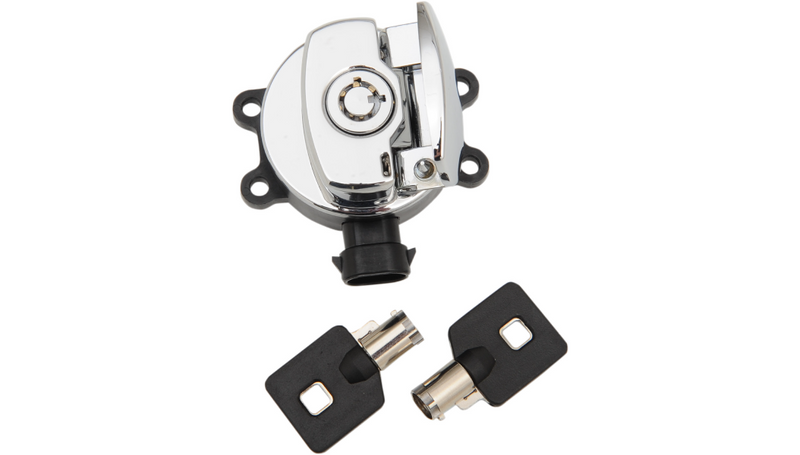 DRAG SPECIALTIES Side Hinge Ignition Switch - Harley-Davidson 2011-2024 - Chrome E21-0214 - PartsOutlet.com.au