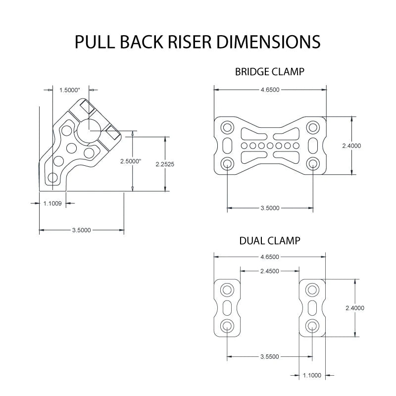 JOKER MACHINE Risers - Pullback - Bridge - Black 03-866-1B - PartsOutlet.com.au