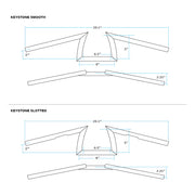BILTWELL Handlebar - Keystone - Chrome - SLOTTED - 6001-1056 - PartsOutlet.com.au